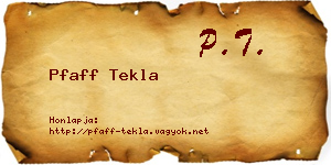 Pfaff Tekla névjegykártya