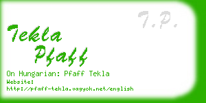 tekla pfaff business card